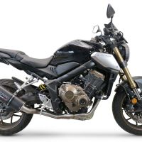 GPR auspuff kompatibel mit  Honda Cb 650 R 2019-2020, Furore Nero, Racing-Komplettsystem-Auspuff, einschließlich Krümmer und abnehmbarem DB-Killer 