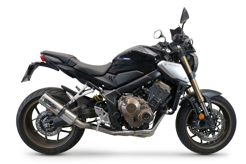 GPR auspuff kompatibel mit  Honda Cb 650 R 2019-2020, M3 Inox , Racing-Komplettsystem-Auspuff, einschließlich Krümmer und abnehmbarem DB-Killer 