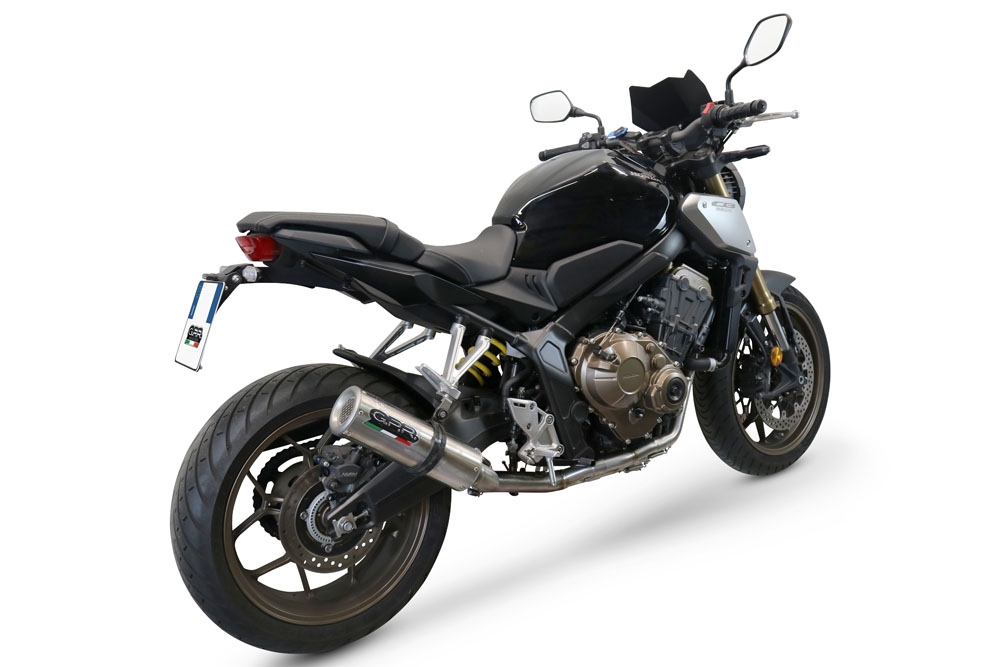 GPR auspuff kompatibel mit  Honda Cb 650 R 2019-2020, M3 Inox , Racing-Komplettsystem-Auspuff, einschließlich Krümmer und abnehmbarem DB-Killer 