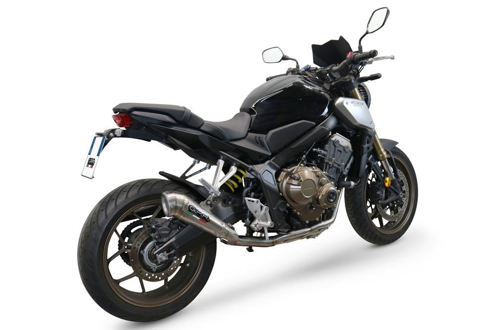 GPR auspuff kompatibel mit  Honda Cbr 650 R 2019-2020, Powercone Evo, Homologierte auspuff mit verbindungsrohr und katalysator 