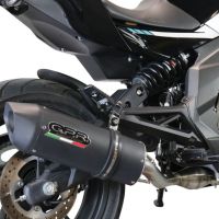 GPR auspuff kompatibel mit  Cf Moto 650 Nk 2021-2024, Furore Evo4 Nero, Zugelassener legaler Slip-On-Auspuff mit Abe, einschließlich abnehmbarem DB-Killer,katakysator und Verbindungsrohr 