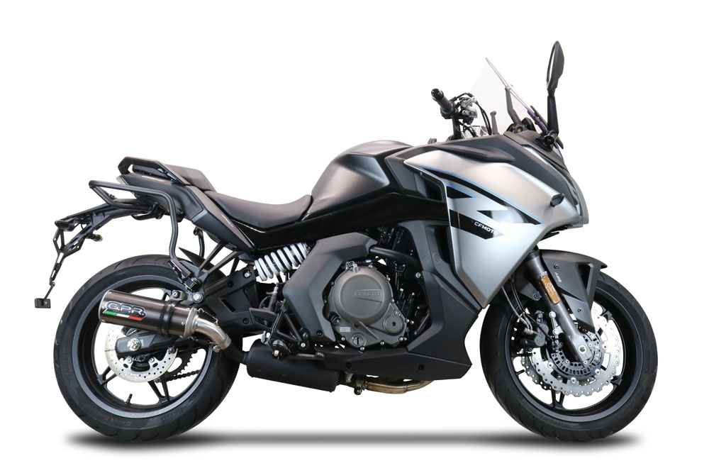 GPR auspuff kompatibel mit  Cf Moto 650 Gt 2022-2024, M3 Poppy , Zugelassener legaler Slip-On-Auspuff mit Abe, einschließlich abnehmbarem DB-Killer und Verbindungsrohr 