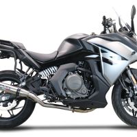 GPR auspuff kompatibel mit  Cf Moto 650 Gt 2022-2024, Deeptone Inox, Racing Slip-on, inkl. Verbindungsrohr, herausnehmbarem DB-Killer, ohne ABE 