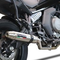 GPR auspuff kompatibel mit  Cf Moto 650 Gt 2022-2024, Deeptone Inox, Racing Slip-on, inkl. Verbindungsrohr, herausnehmbarem DB-Killer, ohne ABE 