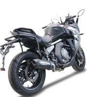 GPR auspuff kompatibel mit  Cf Moto 650 Gt 2022-2024, Furore Nero, Racing Slip-on, inkl. Verbindungsrohr, herausnehmbarem DB-Killer, ohne ABE 