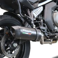GPR auspuff kompatibel mit  Cf Moto 650 Gt 2022-2024, Furore Nero, Racing Slip-on, inkl. Verbindungsrohr, herausnehmbarem DB-Killer, ohne ABE 