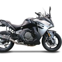 GPR auspuff kompatibel mit  Cf Moto 650 Gt 2022-2024, Furore Poppy, Racing Slip-on, inkl. Verbindungsrohr, herausnehmbarem DB-Killer, ohne ABE 
