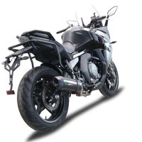 GPR auspuff kompatibel mit  Cf Moto 650 Gt 2022-2024, Furore Poppy, Racing Slip-on, inkl. Verbindungsrohr, herausnehmbarem DB-Killer, ohne ABE 