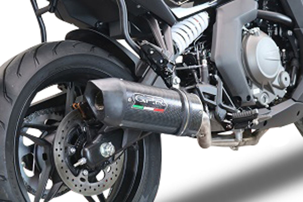 GPR auspuff kompatibel mit  Cf Moto 650 Gt 2022-2024, Furore Poppy, Racing Slip-on, inkl. Verbindungsrohr, herausnehmbarem DB-Killer, ohne ABE 