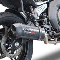 GPR auspuff kompatibel mit  Cf Moto 650 Gt 2022-2024, Furore Poppy, Racing Slip-on, inkl. Verbindungsrohr, herausnehmbarem DB-Killer, ohne ABE 