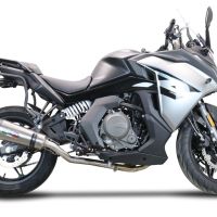 GPR auspuff kompatibel mit  Cf Moto 650 Gt 2022-2024, New Grand Prix Evo Titanium, Racing Slip-on, inkl. Verbindungsrohr, herausnehmbarem DB-Killer, ohne ABE 