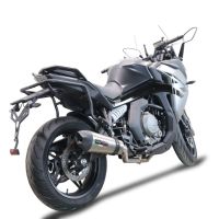 GPR auspuff kompatibel mit  Cf Moto 650 Gt 2022-2024, New Grand Prix Evo Titanium, Racing Slip-on, inkl. Verbindungsrohr, herausnehmbarem DB-Killer, ohne ABE 