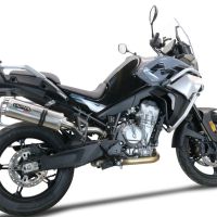 GPR auspuff kompatibel mit  Cf Moto 800 Mt Touring/Explorer 2021-2024, Dual Titanium, Zugelassener legaler Slip-On-Auspuff mit Abe, einschließlich abnehmbarem DB-Killer und Verbindungsrohr 