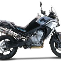 GPR auspuff kompatibel mit  Cf Moto 800 Mt Touring 2022-2024, New Grand Prix Evo Titanium, Zugelassener legaler Slip-On-Auspuff mit Abe, einschließlich abnehmbarem DB-Killer und Verbindungsrohr 
