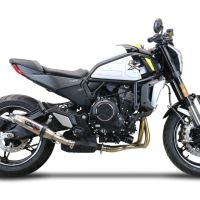 GPR auspuff kompatibel mit  Cf Moto 700 CL-X Heritage  2025-2026, Deeptone Inox, Zugelassener legaler Slip-On-Auspuff mit Abe, einschließlich abnehmbarem DB-Killer und Verbindungsrohr 
