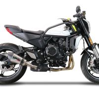 GPR auspuff kompatibel mit  Cf Moto 700 CL-X Adv 2022-2024, New Grand Prix Evo Titanium, Zugelassener legaler Slip-On-Auspuff mit Abe, einschließlich abnehmbarem DB-Killer und Verbindungsrohr 