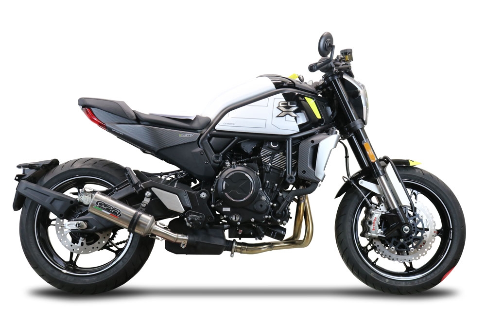 GPR auspuff kompatibel mit  Cf Moto 700 CL-X Adv 2025-2026, M3 Inox , Zugelassener legaler Slip-On-Auspuff mit Abe, einschließlich abnehmbarem DB-Killer und Verbindungsrohr 