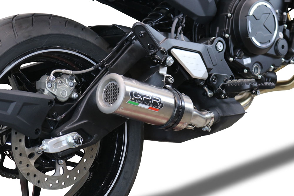 GPR auspuff kompatibel mit  Cf Moto 700 CL-X Adv 2025-2026, M3 Inox , Zugelassener legaler Slip-On-Auspuff mit Abe, einschließlich abnehmbarem DB-Killer und Verbindungsrohr 