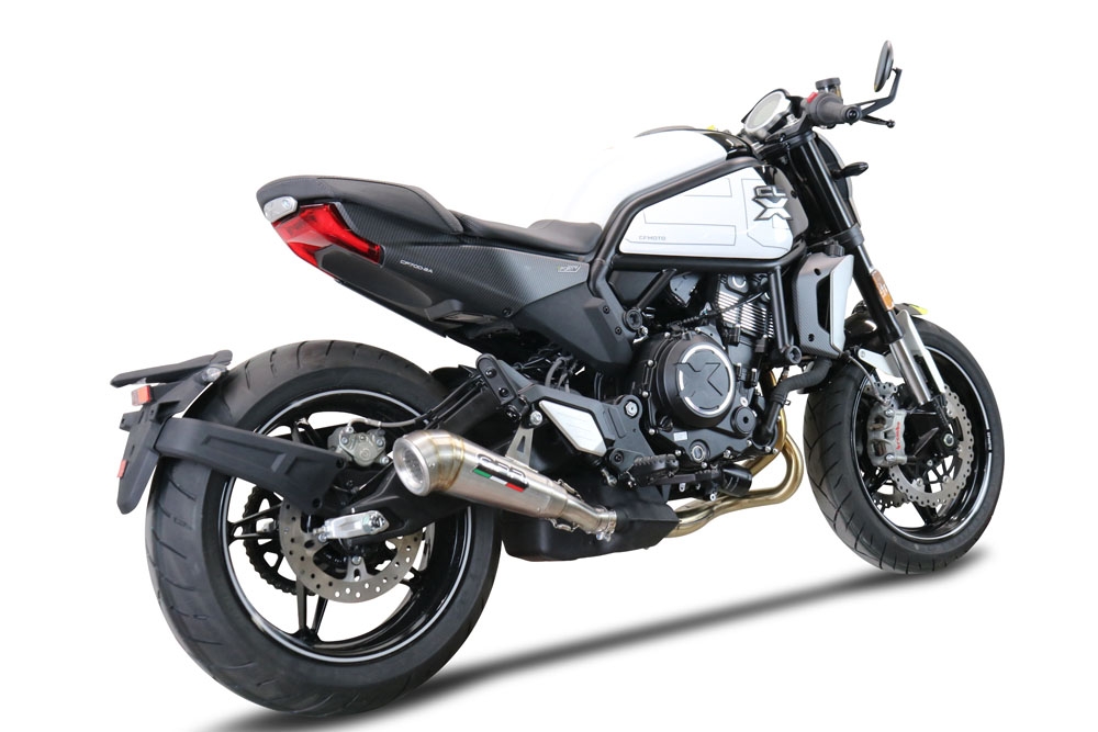 GPR auspuff kompatibel mit  Cf Moto 700 CL-X Heritage  2025-2026, Powercone Evo, Zugelassener legaler Slip-On-Auspuff mit Abe, einschließlich abnehmbarem DB-Killer und Verbindungsrohr 