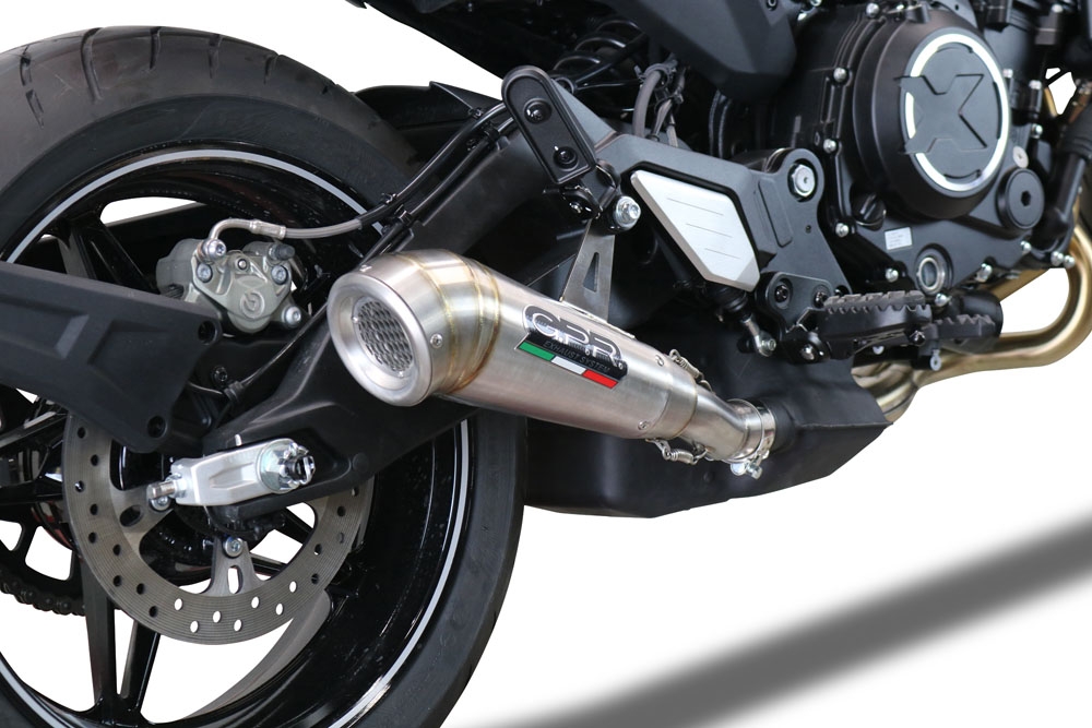 GPR auspuff kompatibel mit  Cf Moto 700 CL-X Heritage  2025-2026, Powercone Evo, Zugelassener legaler Slip-On-Auspuff mit Abe, einschließlich abnehmbarem DB-Killer und Verbindungsrohr 
