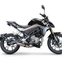 GPR auspuff kompatibel mit  Cf Moto 300 NK 2022-2024, Deeptone Inox, Racing-Komplettsystem-Auspuff, einschließlich Krümmer und abnehmbarem DB-Killer 