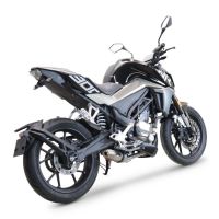 GPR auspuff kompatibel mit  Cf Moto 300 NK 2022-2024, Deeptone Inox, Racing-Komplettsystem-Auspuff, einschließlich Krümmer und abnehmbarem DB-Killer 