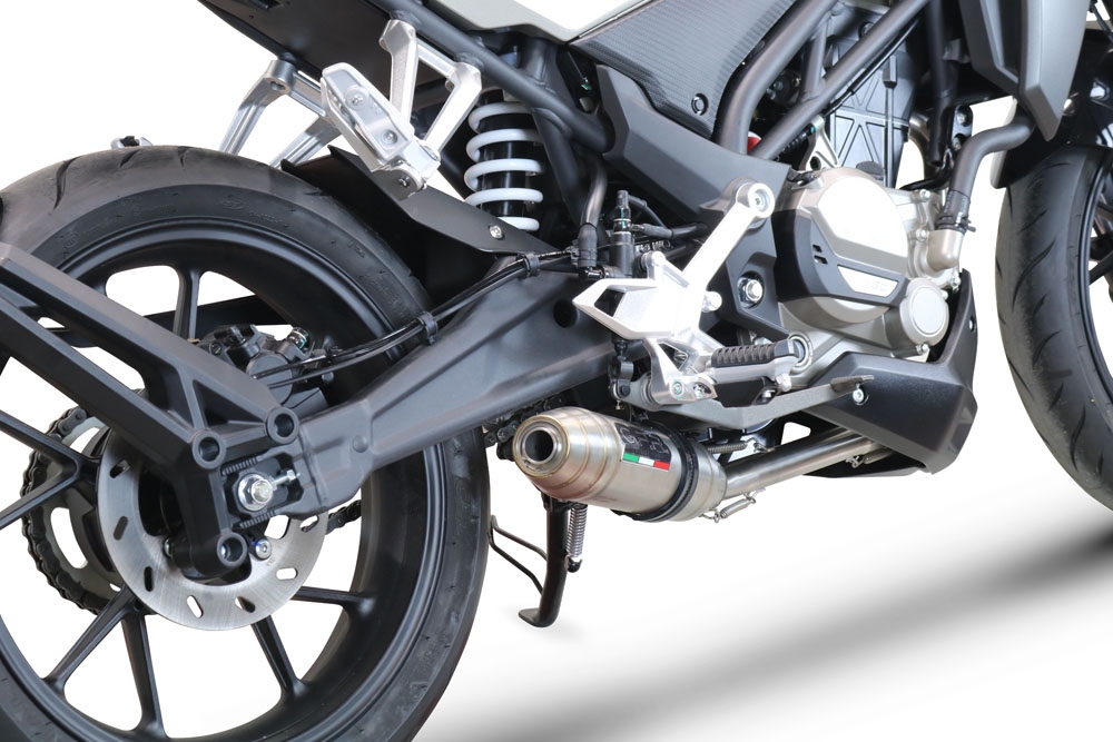 GPR auspuff kompatibel mit  Cf Moto 300 NK 2022-2024, Deeptone Inox, Racing-Komplettsystem-Auspuff, einschließlich Krümmer und abnehmbarem DB-Killer 