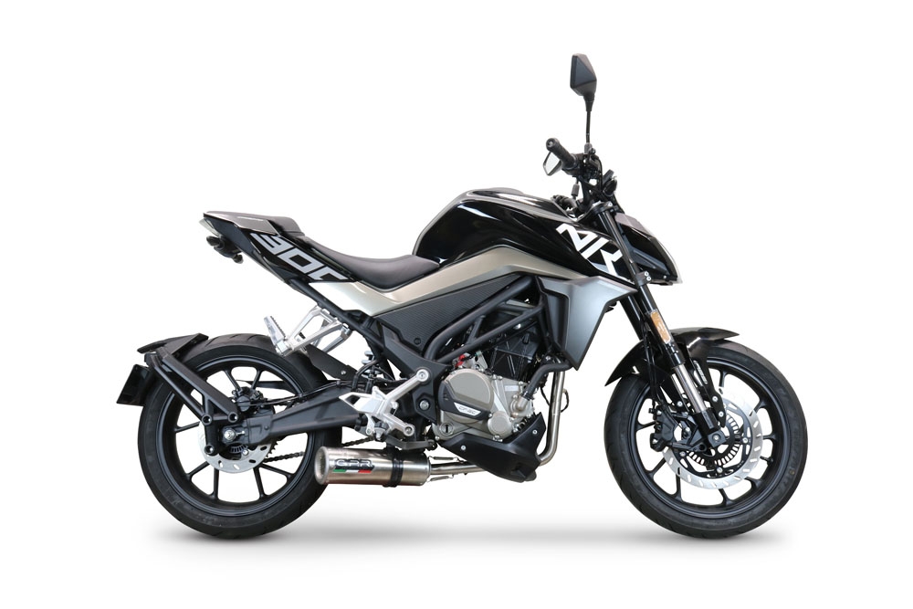 GPR auspuff kompatibel mit  Cf Moto 300 NK 2022-2024, M3 Inox , Homologierte auspuff mit verbindungsrohr und katalysator 