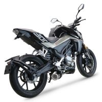 GPR auspuff kompatibel mit  Cf Moto 300 NK 2022-2024, M3 Poppy , Racing-Komplettsystem-Auspuff, einschließlich Krümmer und abnehmbarem DB-Killer 