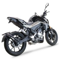 GPR auspuff kompatibel mit  Cf Moto 300 NK 2022-2024, Powercone Evo, Racing-Komplettsystem-Auspuff, einschließlich Krümmer und abnehmbarem DB-Killer 