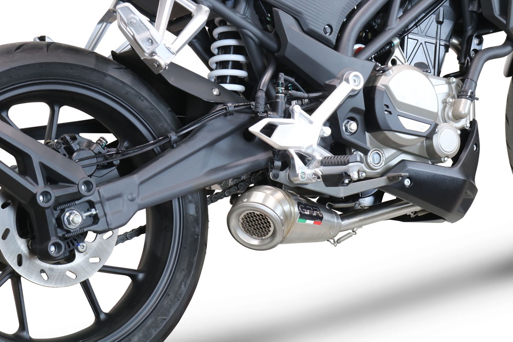 GPR auspuff kompatibel mit  Cf Moto 300 NK 2022-2024, Powercone Evo, Racing-Komplettsystem-Auspuff, einschließlich Krümmer und abnehmbarem DB-Killer 