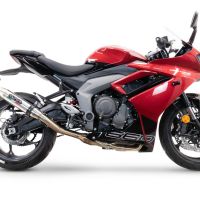GPR auspuff kompatibel mit  Triumph Daytona 660 2023-2025, Deeptone Inox, Racing-Komplettsystem-Auspuff, einschließlich Krümmer und abnehmbarem DB-Killer 