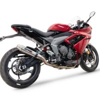 GPR auspuff kompatibel mit  Triumph Daytona 660 2023-2025, Deeptone Inox, Racing-Komplettsystem-Auspuff, einschließlich Krümmer und abnehmbarem DB-Killer 