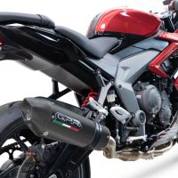 GPR auspuff kompatibel mit  Triumph Daytona 660 2023-2025, New Grand Prix Evo Black Titanium, Homologierte auspuff mit verbindungsrohr und katalysator 