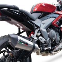 GPR auspuff kompatibel mit  Triumph Daytona 660 2023-2025, New Grand Prix Evo Titanium, Homologierte auspuff mit verbindungsrohr und katalysator 