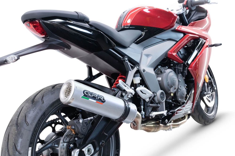 GPR auspuff kompatibel mit  Triumph Daytona 660 2023-2025, M3 Inox , Racing-Komplettsystem-Auspuff, einschließlich Krümmer und abnehmbarem DB-Killer 