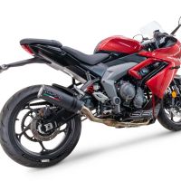 GPR auspuff kompatibel mit  Triumph Daytona 660 2023-2025, M3 Black Titanium, Racing-Komplettsystem-Auspuff, einschließlich Krümmer und abnehmbarem DB-Killer 