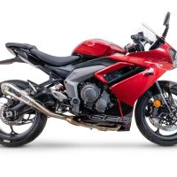 GPR auspuff kompatibel mit  Triumph Daytona 660 2023-2025, Powercone Evo, Racing-Komplettsystem-Auspuff, einschließlich Krümmer und abnehmbarem DB-Killer 