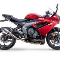 GPR auspuff kompatibel mit  Triumph Daytona 660 2023-2025, New Grand Prix Evo Titanium, Racing-Komplettsystem-Auspuff, einschließlich Krümmer und abnehmbarem DB-Killer 