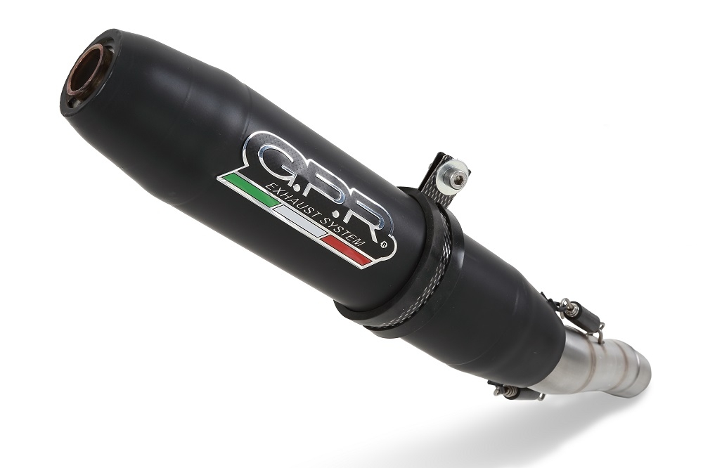 GPR auspuff kompatibel mit  Royal Enfield Meteor 350 2021-2023, Deeptone Nero, Rennauspuff, mit Verbindungsrohren, Artikel ohne Genehmigung 