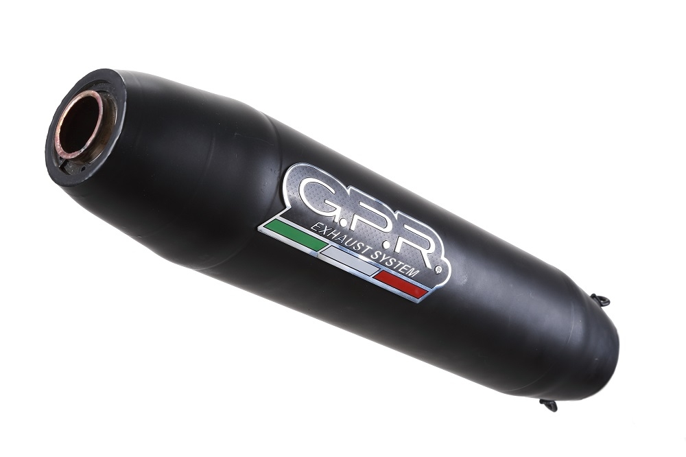 GPR auspuff kompatibel mit  Royal Enfield Meteor 350 2021-2023, Deeptone Nero, Rennauspuff, mit Verbindungsrohren, Artikel ohne Genehmigung 
