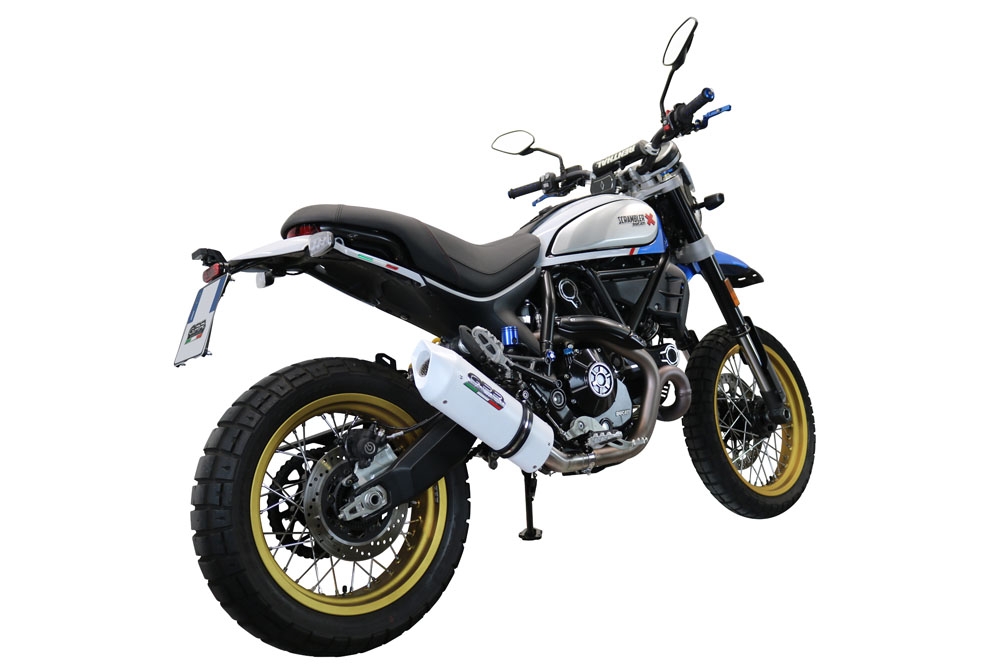 GPR auspuff kompatibel mit  Ducati Scrambler 800 Urban Motard 2021-2023, Albus Evo4, Zugelassener legaler Slip-On-Auspuff mit ABE, inklusive abnehmbarem DB-Killer, Verbindungsrohr und Katalysator 