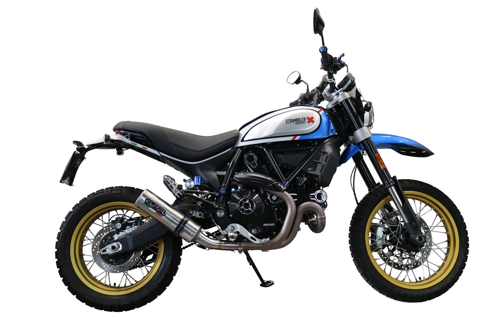 GPR auspuff kompatibel mit  Ducati Scrambler 800 Urban Motard 2021-2023, M3 Inox , Zugelassener legaler Slip-On-Auspuff mit Abe, einschließlich abnehmbarem DB-Killer,katakysator und Verbindungsrohr 