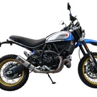GPR auspuff kompatibel mit  Ducati Scrambler 800 Urban Motard 2021-2023, M3 Inox , Zugelassener legaler Slip-On-Auspuff mit Abe, einschließlich abnehmbarem DB-Killer,katakysator und Verbindungsrohr 