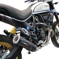 GPR auspuff kompatibel mit  Ducati Scrambler 800 Nightshift -Urban Motard 2021-2022, M3 Black Titanium, Zugelassener legaler Slip-On-Auspuff mit Abe, einschließlich abnehmbarem DB-Killer,katakysator und Verbindungsrohr 
