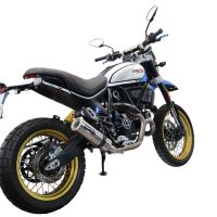 GPR auspuff kompatibel mit  Ducati Scrambler 800 Icon -Icon Dark 2021-2022, M3 Titanium Natural, Zugelassener legaler Slip-On-Auspuff mit Abe, einschließlich abnehmbarem DB-Killer,katakysator und Verbindungsrohr 