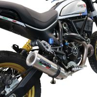 GPR auspuff kompatibel mit  Ducati Scrambler 800 Icon -Icon Dark 2021-2022, M3 Titanium Natural, Zugelassener legaler Slip-On-Auspuff mit Abe, einschließlich abnehmbarem DB-Killer,katakysator und Verbindungsrohr 