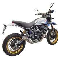 GPR auspuff kompatibel mit  Ducati Scrambler 800 Desert Sled -DS Fasthouse 2021-2024, Powercone Evo, Zugelassener legaler Slip-On-Auspuff mit Abe, einschließlich abnehmbarem DB-Killer,katakysator und Verbindungsrohr 