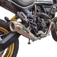 GPR auspuff kompatibel mit  Ducati Scrambler 800 Desert Sled -DS Fasthouse 2021-2024, Powercone Evo, Zugelassener legaler Slip-On-Auspuff mit Abe, einschließlich abnehmbarem DB-Killer,katakysator und Verbindungsrohr 