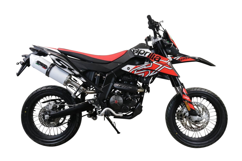 GPR auspuff kompatibel mit  Aprilia Rx 125 2021-2024, Albus Evo4, Zugelassener legaler Slip-On-Auspuff mit ABE, inklusive abnehmbarem DB-Killer, Verbindungsrohr und Katalysator 